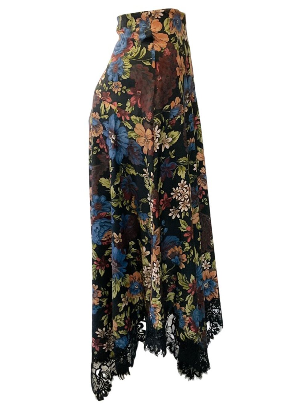 Veronica Beard Black Multi Silk Rosemary Midi Skirt - Picture 2 of 4